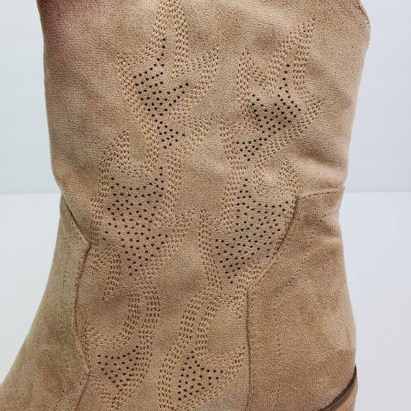 Olivia & Kate New York Bonita Womens Size 9.5 Brown 3.25" Heeled Western Boots - Picture 9 of 14